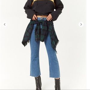 Forever 21 high waist cropped flare jean
